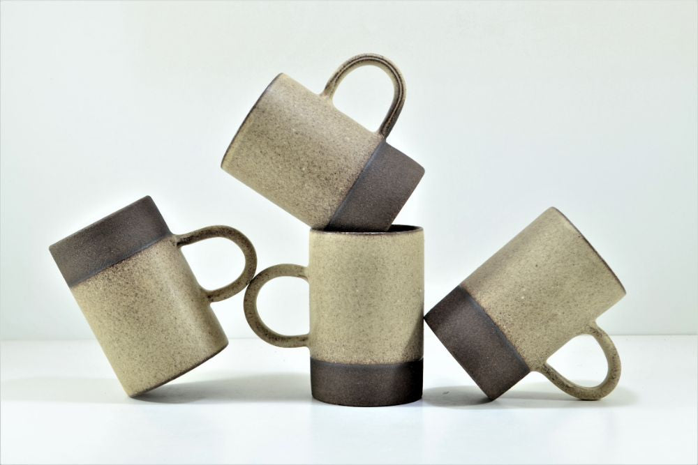 - Cream n Walnut - Cylinder Mug