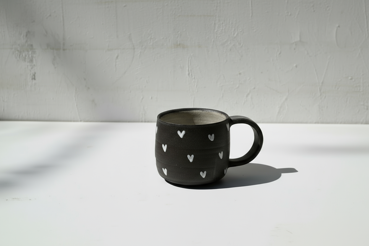 - Black - Hearts Mug
