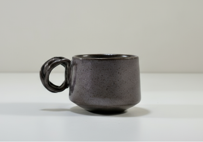 - Taupe Mauve - Knot Ceramic Cup