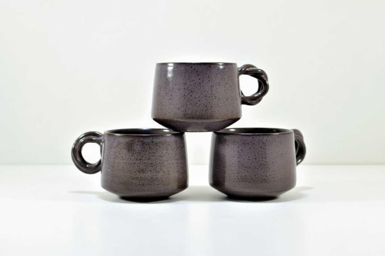 - Taupe Mauve - Knot Ceramic Cup