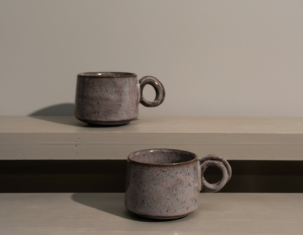 - Taupe Mauve - Knot Ceramic Cup