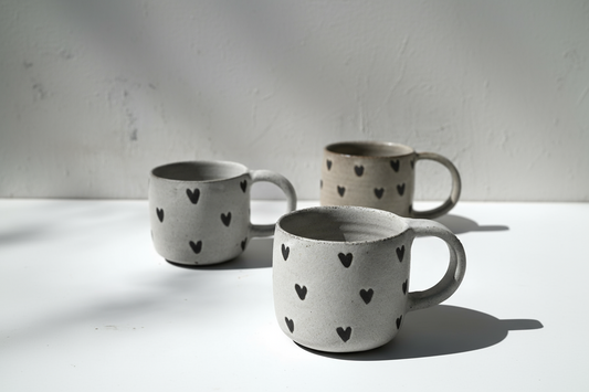 - White - Hearts Mug