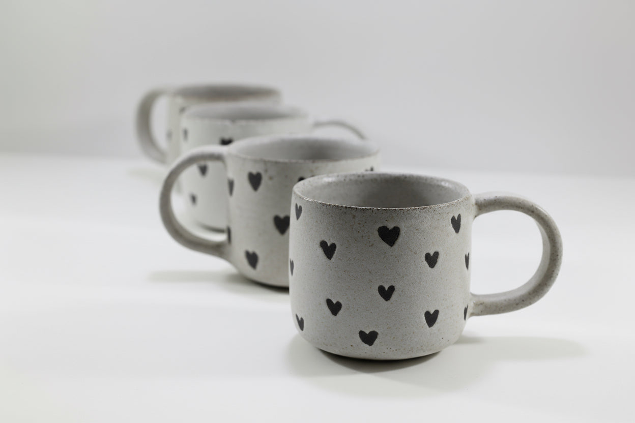 - White - Hearts Mug