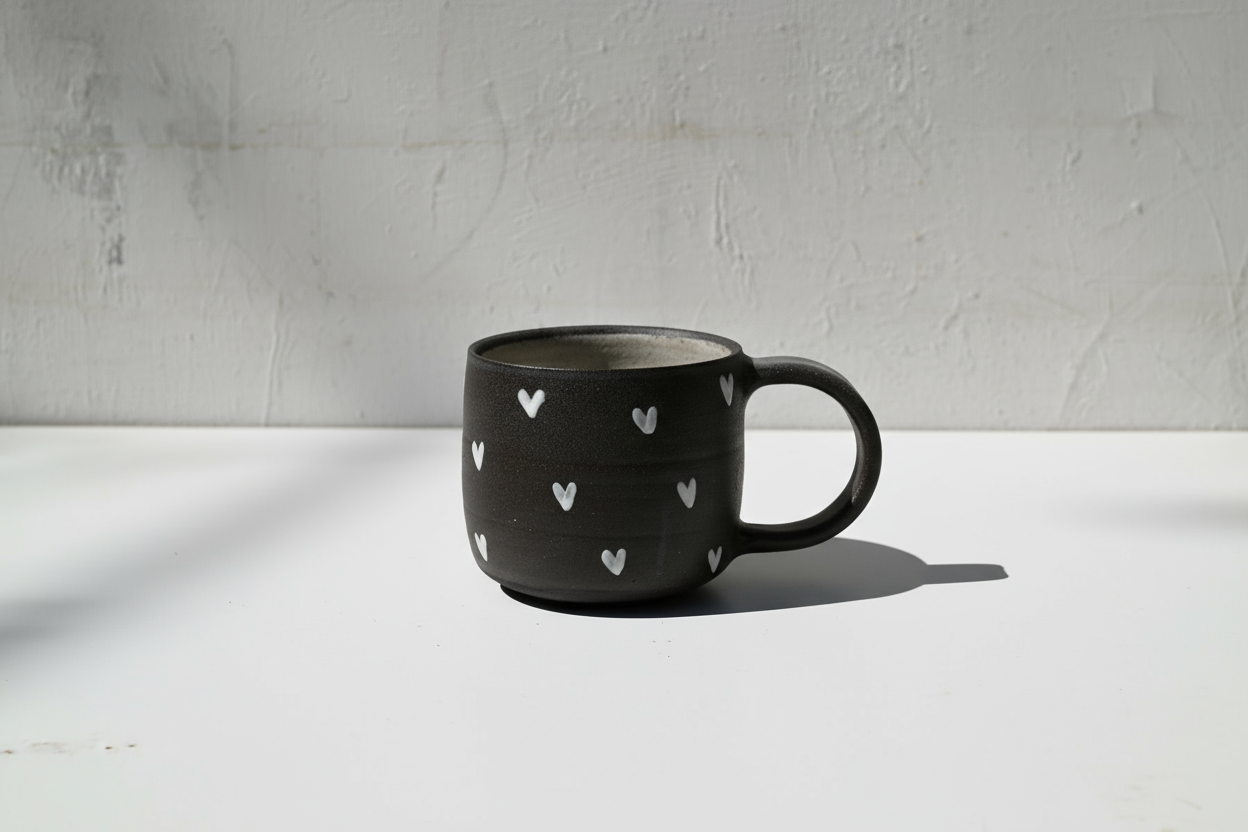 - Black - Hearts Mug